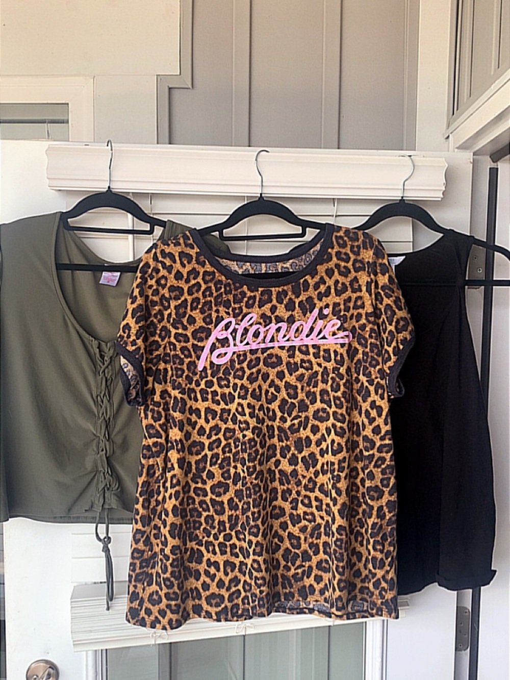 Women’s Plus Size 3X Tops Lot of 3 Blondie Leopard Black Olive